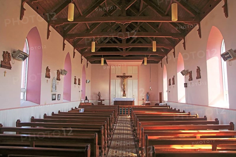 Interior of Catholic parish church Cape Clear Ireland, Cork, Ireland, Irish Republic, Europe