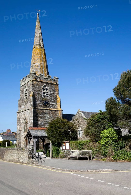 St Gerrans parish church, Roseland Peninsula, Cornwall, England, UK