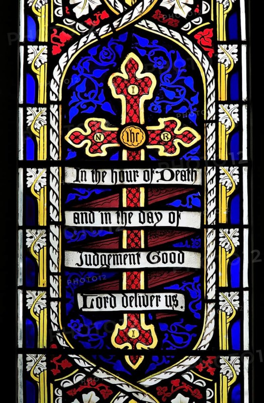 Church of Saint Mary Magdalene stained glass window, Thornham Magna, Suffolk, England, UK