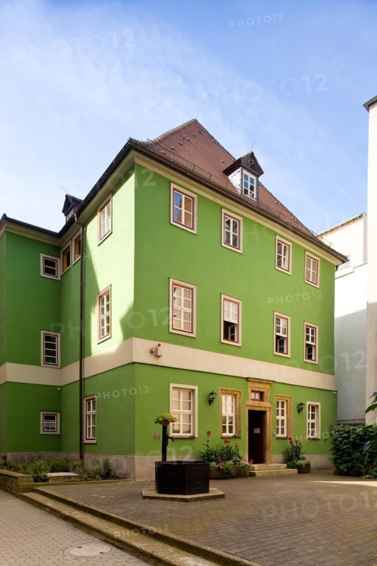 Jena is a university town and independent city in Thuringia in the metropolitan region of Central Germany. After the state capital Erfurt, it is the second largest city in Thuringia and one of the three regional centres of the state. Green Romantic House and Literature Museum, Jena, Jena, Thuringia, Germany, Europe