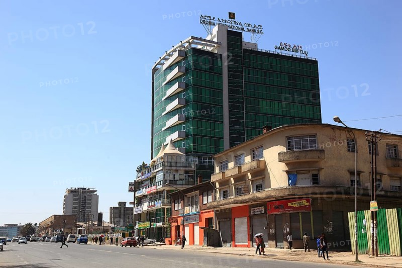 Addis Ababa, building in the city centre, Ethiopia, Africa