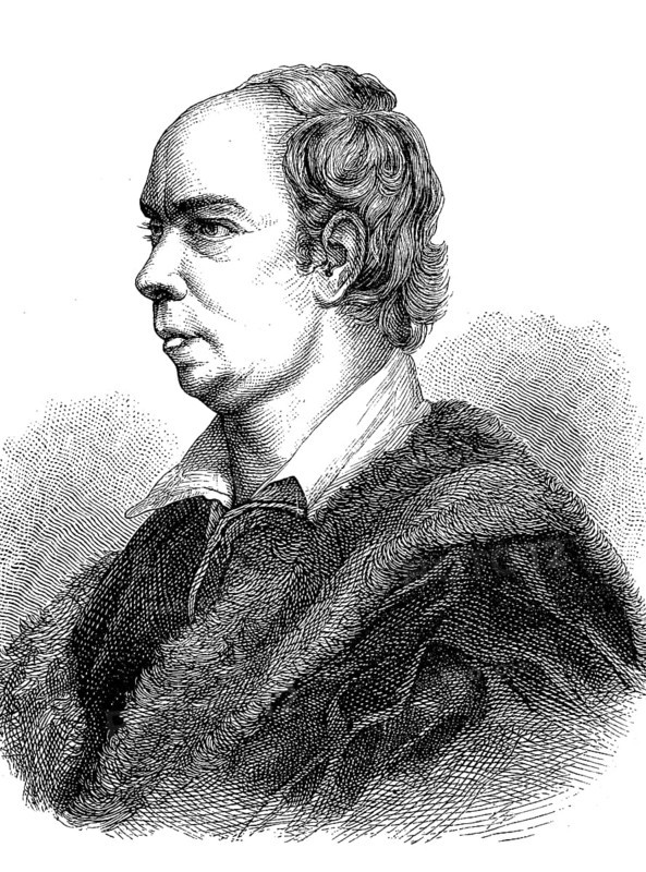 Oliver Goldsmith, 10 November 1728, 4 April 1774, an Irish writer and physician best known for his novel The Vicar of Wakefield (1766), his pastoral poem The Deserted Village (1770) and his plays The Good-natur'd Man (1768) and She Stoops to Conquer (1773), Historical, digital reproduction of a 19th century original