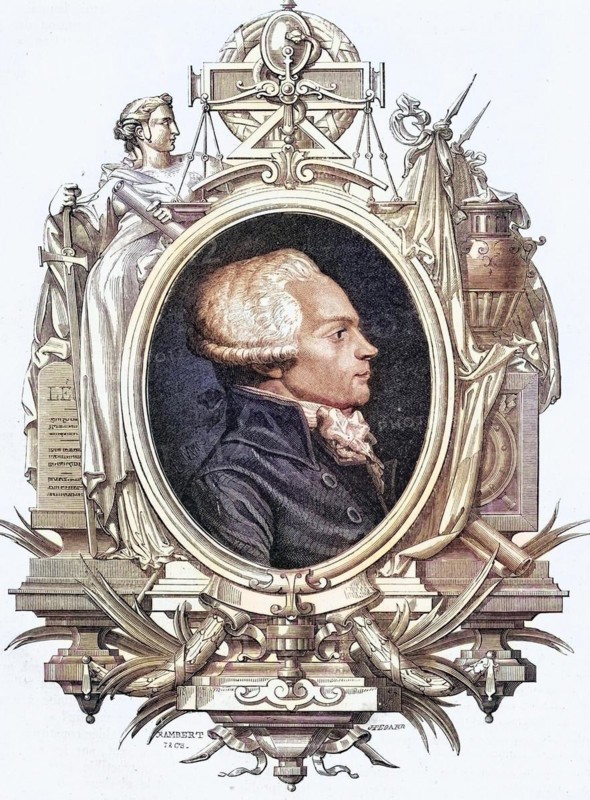Maximilien Robespierre, 1758-1794, Leader of the Jacobins during the French Revolution, Historical, digitally restored reproduction from a 19th century original, Record date not stated
