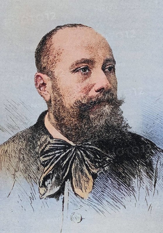 Armand Silvestre, 1837-1901, French poet and literary critic. From the book The Masterpiece Library of Short Stories, French. Volume 4, Historical, digitally restored reproduction from a 19th century original, Record date not stated