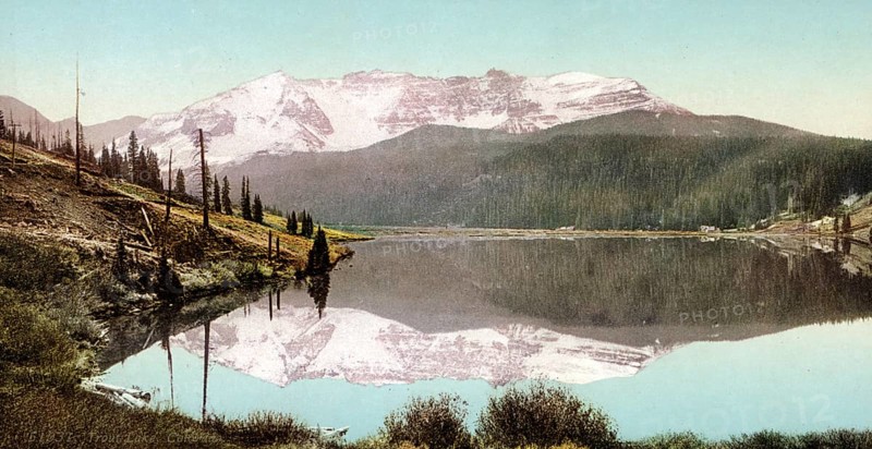 Trout Lake, Colorado, United States of America, USA, digitally restored reproduction from a 19th century original, record date not stated, United States of America, digitally restored reproduction from a 19th century original, record date not stated, North America