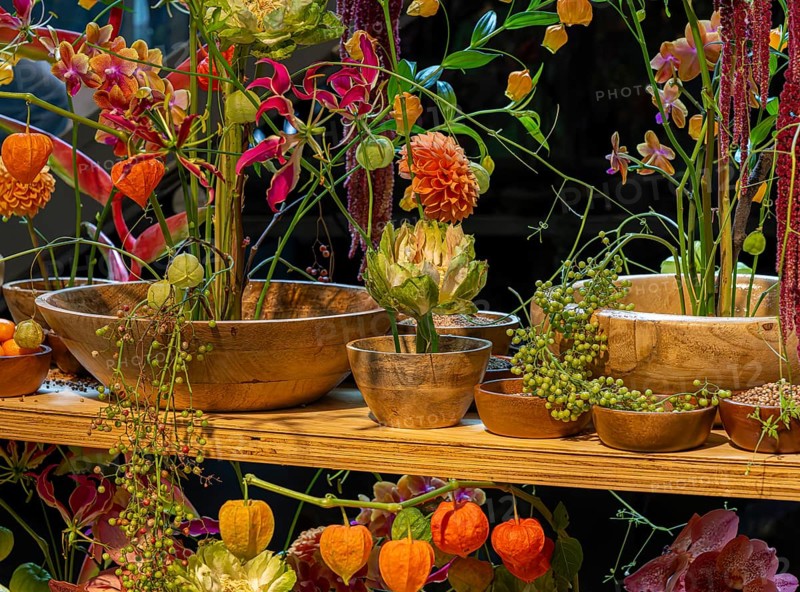 Artistic flower arrangements and decorations, German Floristry Championships, Berlin, Germany, Europe
