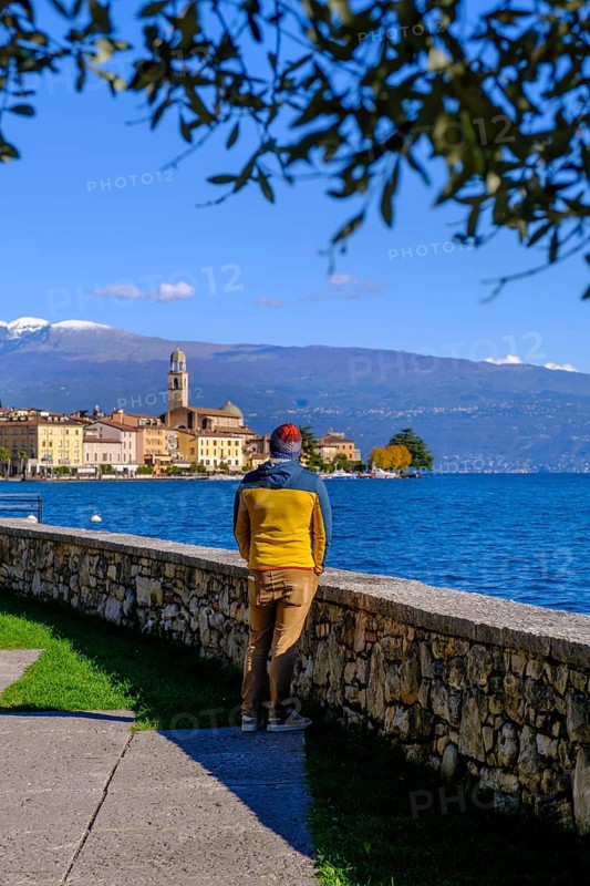 Lakeside promenade, Lungolago, lakeside promenade, Salo, Lake Garda, Lago di Garda, Lombardy, Italy, Europe