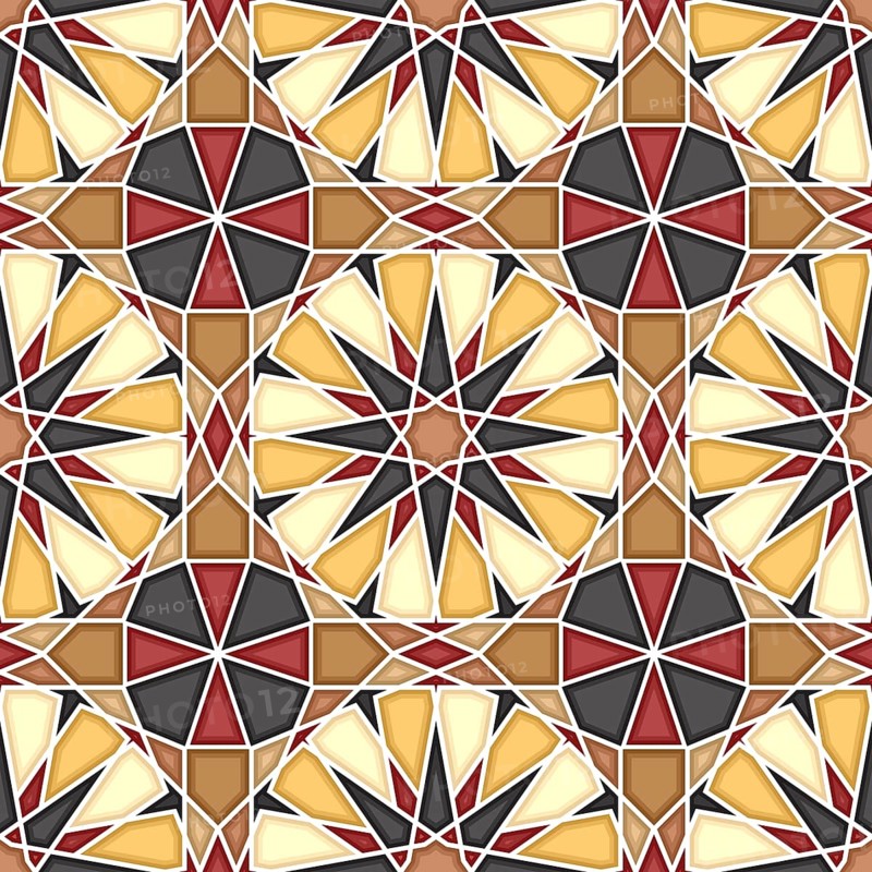 Islamic geometric seamless vector pattern