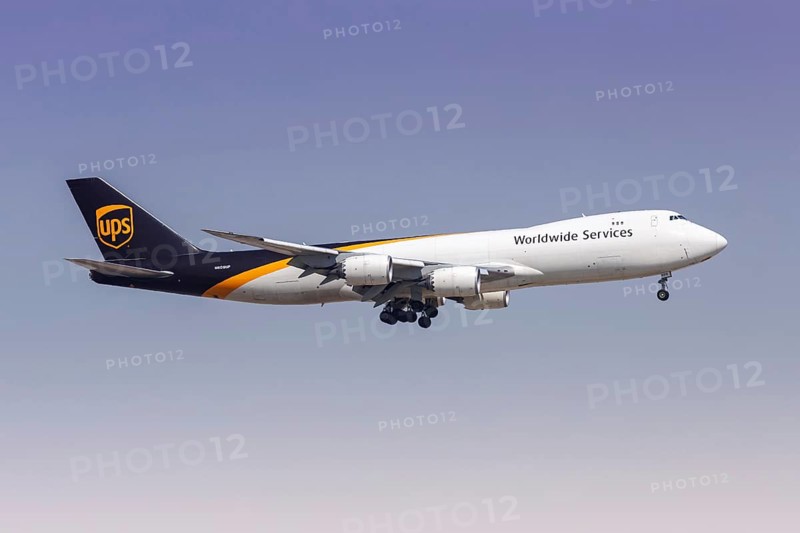 A Boeing 747-8F aircraft of UPS United Parcel Service with the registration number N609UP at the airport in Dubai, United Arab Emirates, Asia