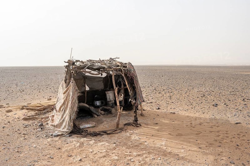 Nomad tent in the Sahara, Merzouga, Morocco, Africa