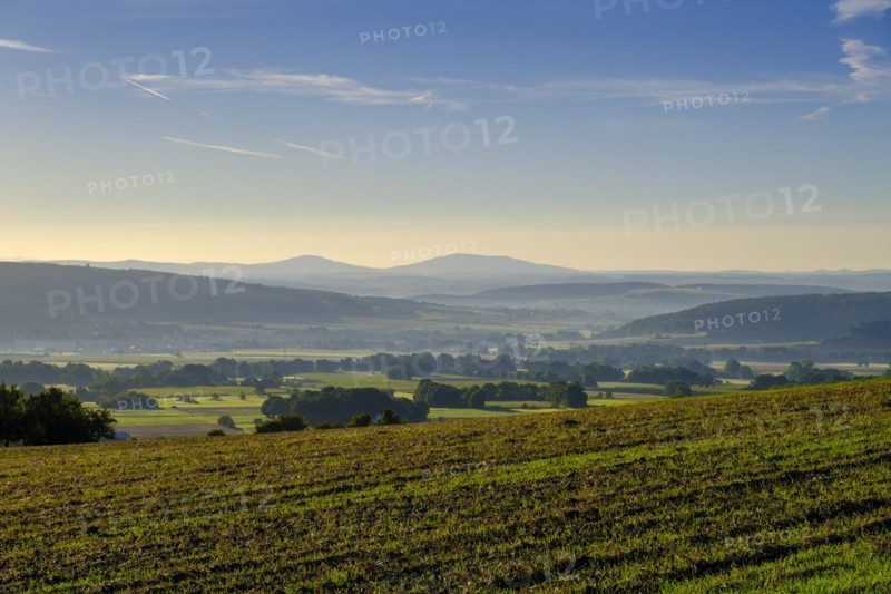 Landscape near Roth near Hausen, Rother Kuppe, Rhön, Bavarian Rhön, Rhön, Lower Franconia, Bavaria, Germany, Europe