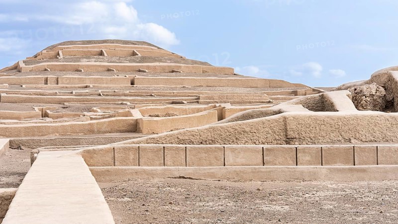 Adobe pyramids at Cahuachi, Cahuachi ceremonial center, Nazca, Peru, South America