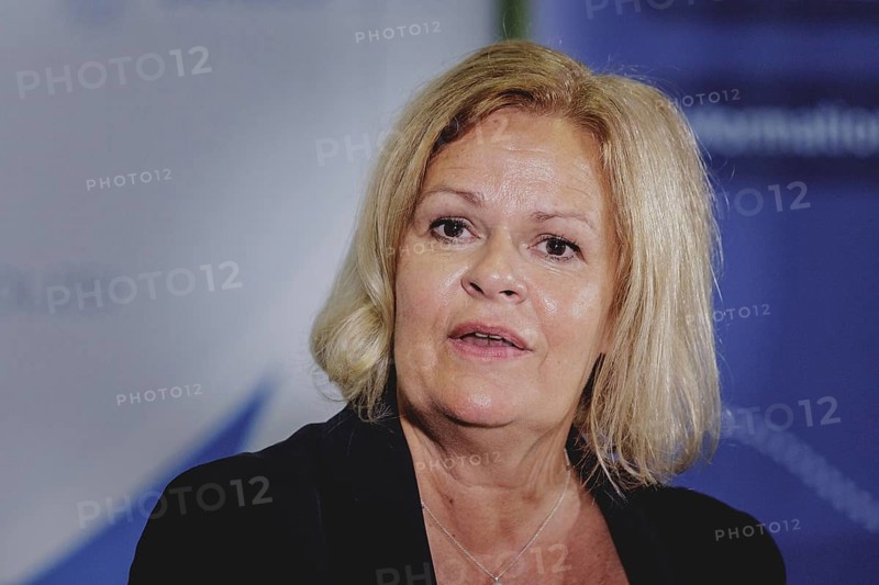 Nancy Faeser (SPD), Federal Minister of the Interior and Home Affairs, in a press statement on the occasion of the opening of the Federal Police's first 'Violence against Women' contact point at Ostbahnhof in Berlin, 15/08/2024