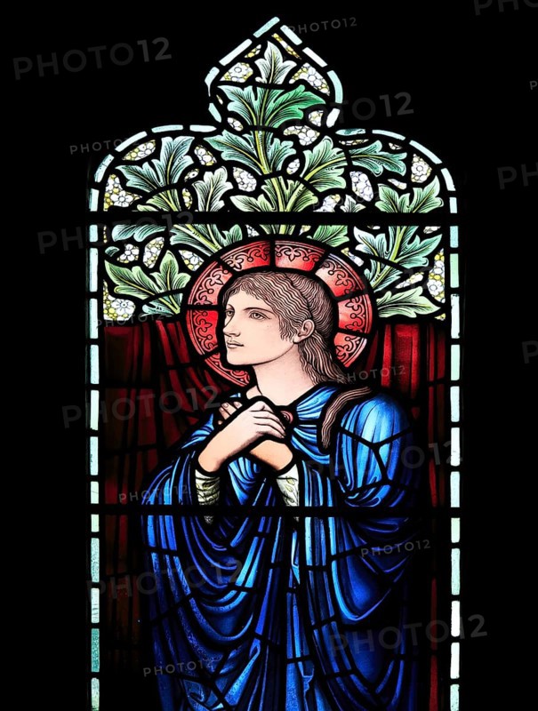 Church of Saint Mary Magdalene stained glass window, Thornham Magna, Suffolk, England, UK design by Edward Burne-Jones, Morris and Co