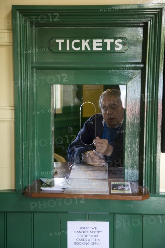 Station ticket office, Corfe Castle, Dorset England. The Swanage Railway is situated on the Isle of Purbeck in the south east corner of the picturesque county of Dorset