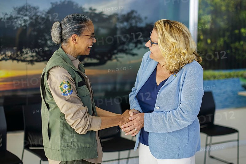 Svenja Schulze (SPD), Federal Minister for Economic Cooperation and Development, visits the national conservation authority ICMBio. Here in conversation with the Minister for the Environment and Climate, Marina Silva. Santarem, 19.07.2024. Photographed on behalf of the Federal Ministry for Economic Cooperation and Development
