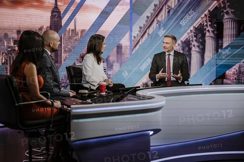 Christian Lindner (FDP), Federal Minister of Finance, photographed during an interview with Bloomberg, in New York City, 23 October 2024. Photographed on behalf of the Federal Ministry of Finance