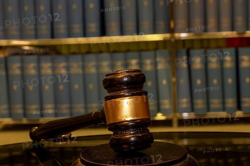 Close-up of a judge's gavel as a symbolic image for a court judgement