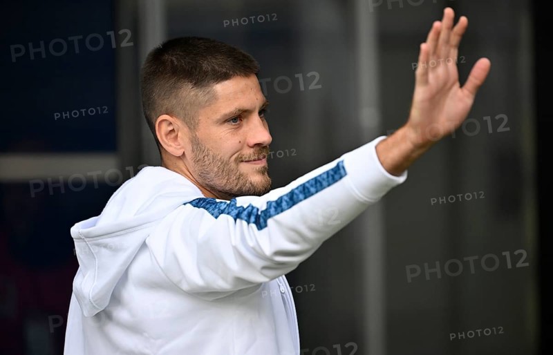 Andrej Kramaric TSG 1899 Hoffenheim (27) Gesture, waves, PreZero Arena, Sinsheim, Baden-Württemberg, Germany, Europe