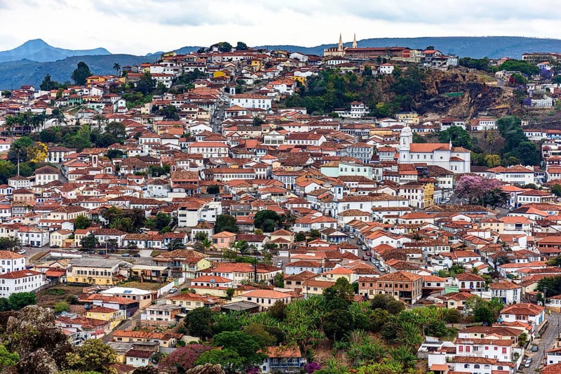 View of the historical center of the city of Diamantina in Minas Gerais, Diamantina, Minas Gerais, Brazil, South America