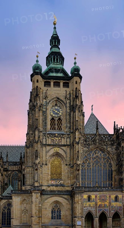 Prague castle, Gothic Metropolitan Cathedral of Saints Vitus, Wenceslas and Adalbert, Prague, Czech Republic, Europe
