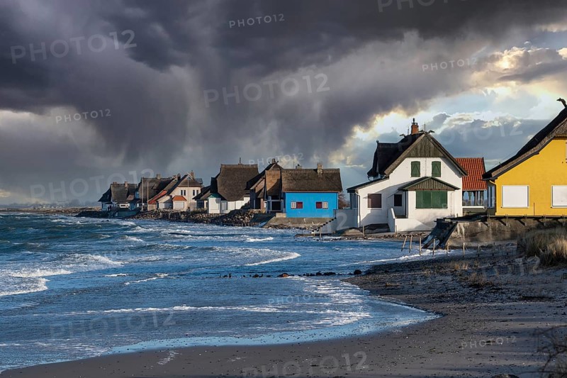 House, storm, flood, Baltic Sea, Graswarder, Heiligenhafen, Schleswig-Holstein