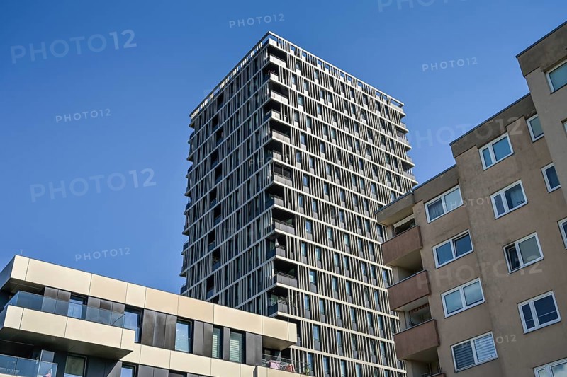 New high-rise building Theodor-Loos-Weg corner Wutzkyallee, Gropiusstadt, Neukölln, Berlin, Germany, Europe