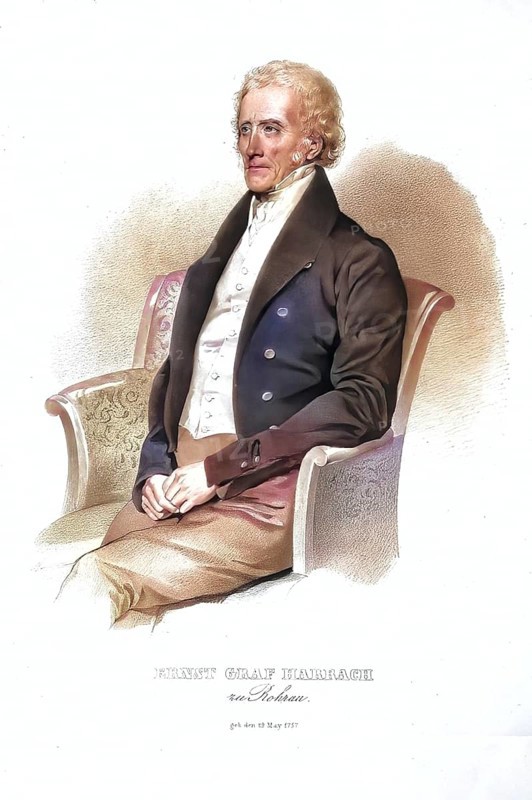 Ernst Christoph Josef, Count von Harrach zu Rohrau und Thannhausen, 1757-1838, Historical, digitally restored reproduction from a 19th century original, Record date not stated