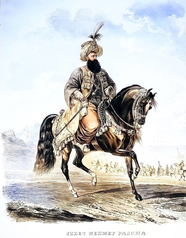Izzet Mehmed Pasha (1723, 1784) was an Ottoman statesman who served twice as Grand Vizier of the Ottoman Empire, Historical, digitally restored reproduction from a 19th century original, Record date not stated