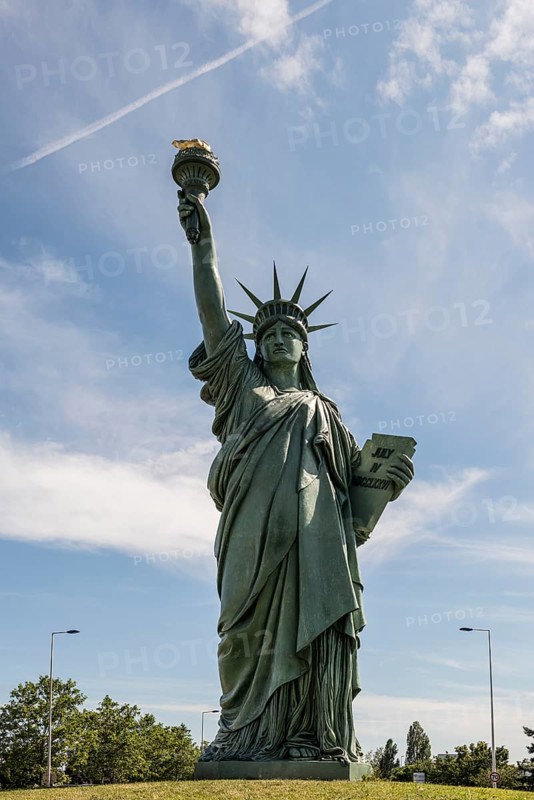 Replica of the Statue of Liberty by Frédéric Auguste Bartholdi, Colmar, Alsace, Bas-Rhin, France, Europe