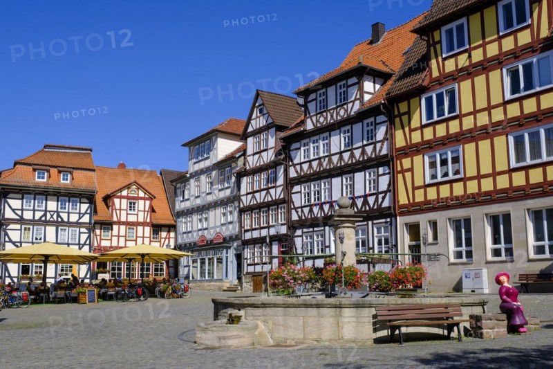 Market square, Allendorf district, Bad Sooden-Allendorf, Werratal, Werra-Meißner district, Hesse, Germany, Europe