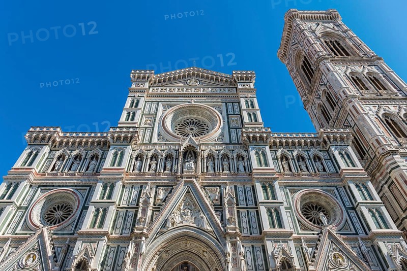 Cathedral of Santa Maria del Fiore, Duomo, building, architecture, history, culture, architecture, art, tourism, city trip, blue sky, Florence, Tuscany, Italy, Europe