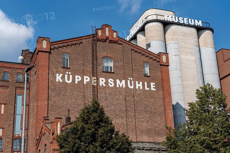 The inner harbour, in Duisburg, Küppersmühle building, MKM Museum Küppersmühle for Modern Art, North Rhine-Westphalia, Germany, Europe