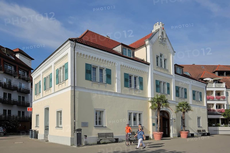 Tourist information and pedestrian, tourist office, tourist info, Langenargen, Obersee, Lake Constance, Lake Constance area, Baden-Württemberg, Germany, Europe