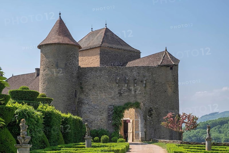 Castle of Berze or fortress of Berze le Chatel, village of Berze le Chatel, department of Saone et Loire, Burgundy, France, Europe