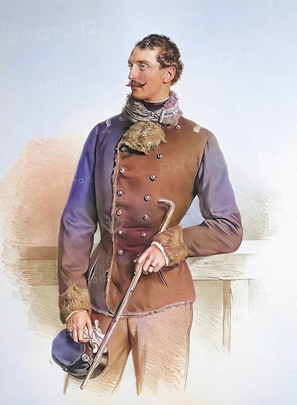 Franz Emerich Count Lamberg (1832-1901), Imperial-Royal Officer, Imperial-Royal Chamberlain and Hereditary Stable Master of Carniola, Historical, digitally restored reproduction from a 19th century original, Record date not stated