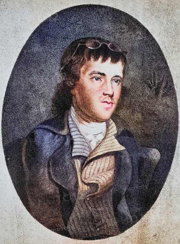 George Dyer, 1755-1841 aged 40 English political pamphleteer, poet, scholar, editor, classicist and writer, Historical, digitally restored reproduction from a 19th century original, Record date not stated