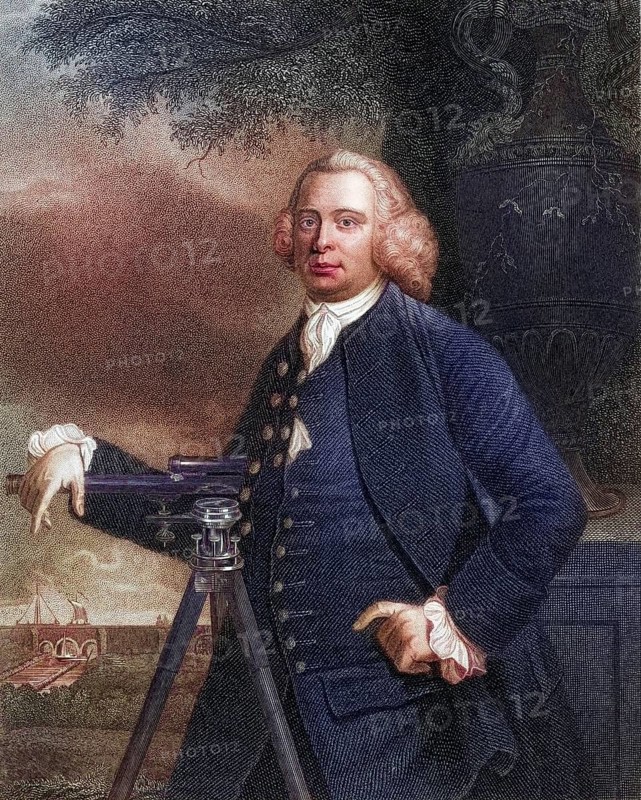 James Brindley, 1716-1772 English pioneer of canal building From the book Gallery of Portraits, published 1833, Historic, digitally restored reproduction from a 19th century original, Record date not stated