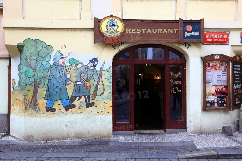 Restaurant Svejk, the good soldier Schweig, in the historic centre of Prague, Czech Republic, Europe
