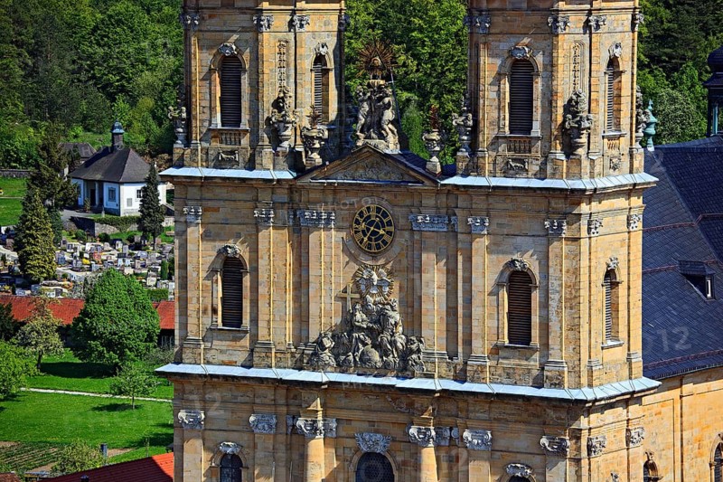 Pilgrimage basilica of the Holy Trinity of the Franciscan monastery in Gößweinstein, district of Forchheim, Upper Franconia, Bavaria, Germany, Europe