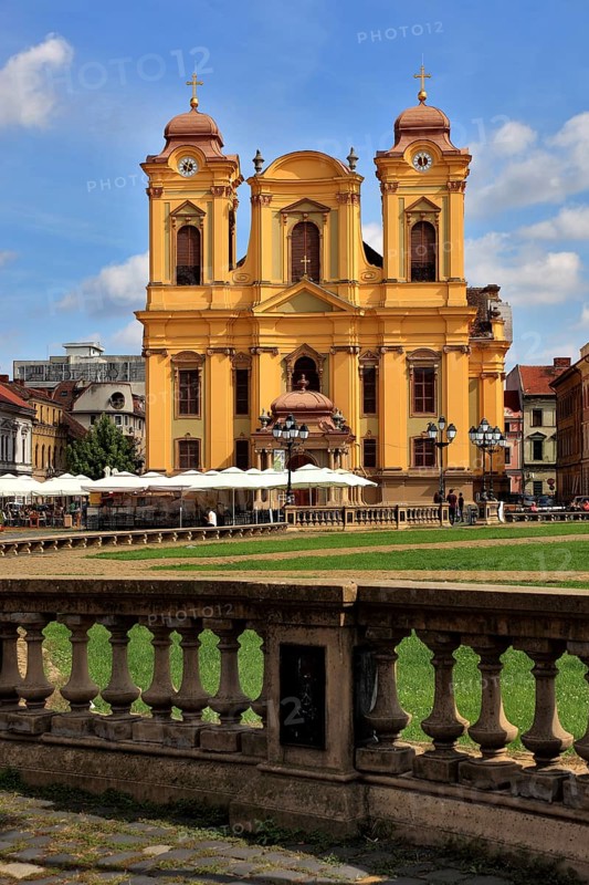 Banat, Timisoara, Timisoara, Old Town, Catholic Cathedral at Piata Unirii, Unification Square, Cathedral Square, Romania, Europe