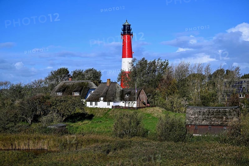 Lighthouse from 1906, island of Pellworm, Schleswig-Holstein Wadden Sea National Park, North Frisia, Germany, Europe