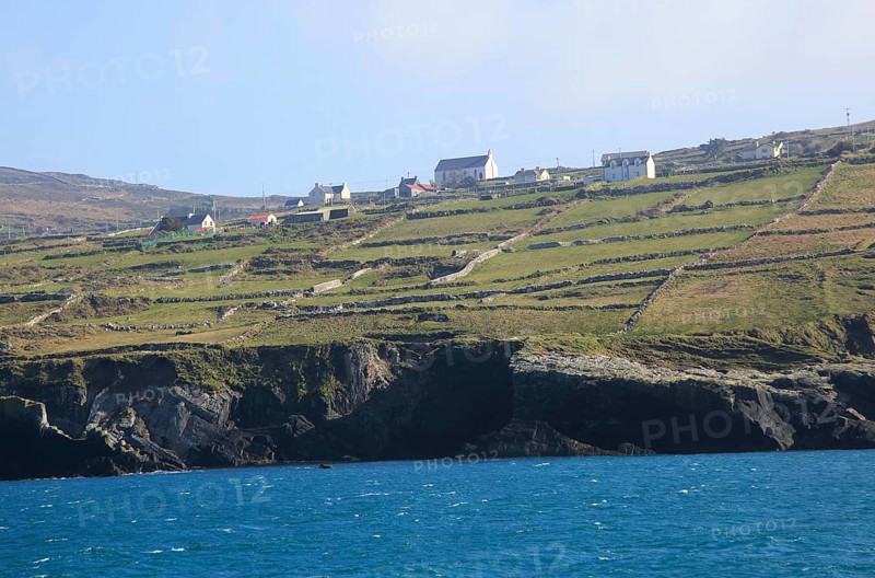 Scattered settlement on west coast Cape Clear Ireland, County Cork, Ireland, Irish Republic, Europe