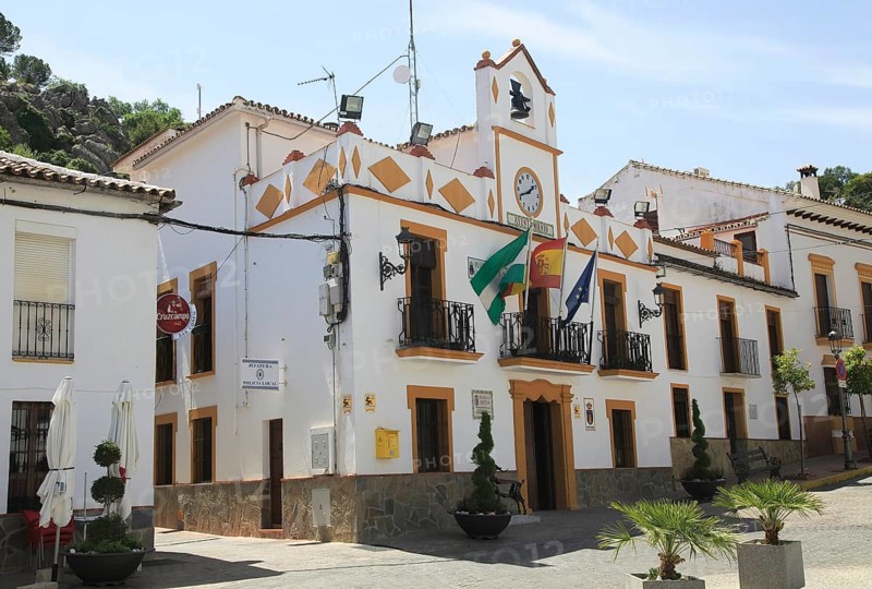 Town hall Ayuntamiento, Plaza de la Constitucion, Montejaque, Serrania de Ronda, Malaga province, Spain, Europe