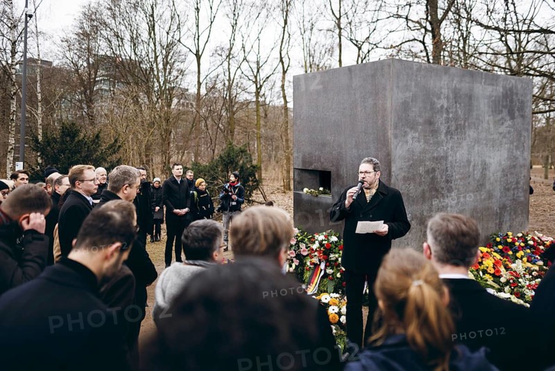Commemorative event on the occasion of Holocaust Remembrance Day, in memory of the victims of National Socialism, at the Memorial to the Homosexuals Persecuted under National Socialism in Berlin, 31 January 2024