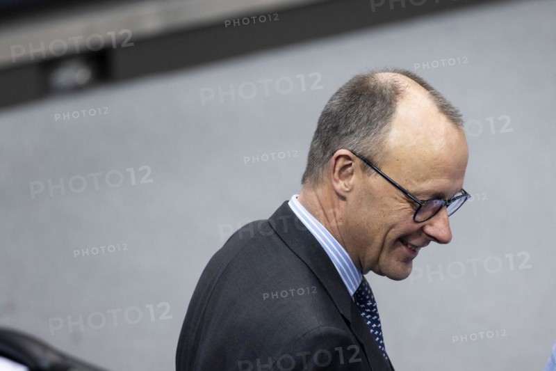 Friedrich Merz, Chairman of the CDU/CSU parliamentary group in the German Bundestag, pictured in the German Bundestag in Berlin, 15 March 2024