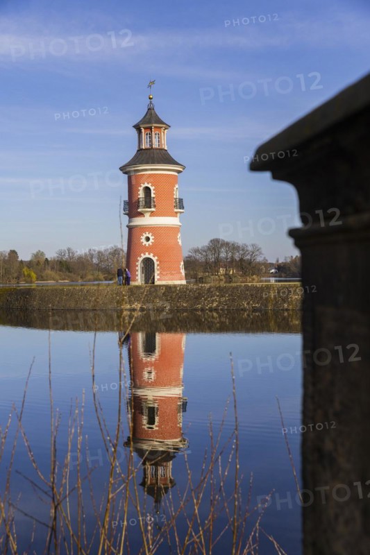 The lighthouse in Moritzburg is an inland lighthouse in Saxony. The staffage structure (folly) was built in the late 18th century as part of a backdrop for re-enacted naval battles (naumachie) . It is the only lighthouse built for this purpose in Germany and is also one of the oldest inland lighthouses in the Federal Republic of Germany, Moritzburg, Saxony, Germany, Europe