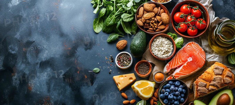 Concept of keto diet for weight loss dieting and improving health, AI generated