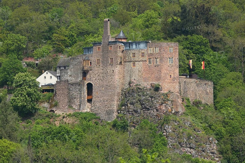 Oberstein Castle and medieval fortress, Idar-Oberstein, Hunsrück, Rhineland-Palatinate, Germany, Europe
