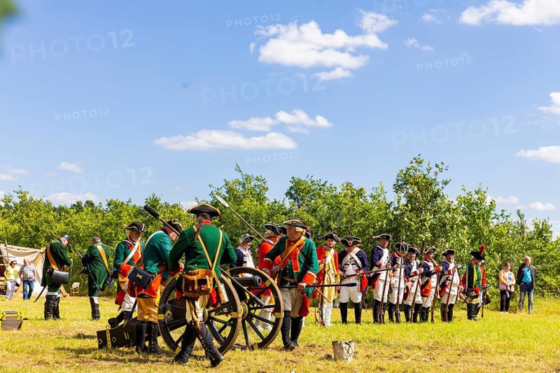The Great Encampment near Mühlberg, also known as the Lustlager von Zeithain, was a grandiose troop display by Augustus the Strong, combined with a display of royal splendour, which took place from 31 May to 28 June 1730 not far from the towns of Riesa and Großenhain between the villages of Zeithain, Glaubitz and Streumen. Since 2022, a re-enactment has been taking place on the historic site, which is dedicated to recreating the camp of 1730, Zeithainer Lustlager, Zeithain, Saxony, Germany, Europe
